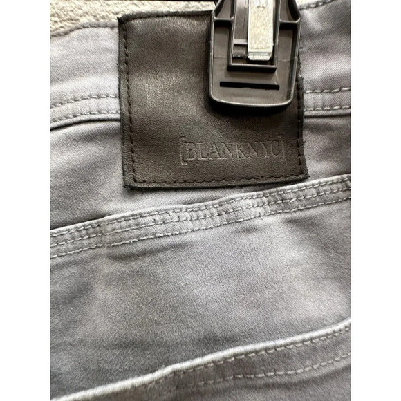 BlankNYC Jeans Mens 34x31 Wooster Slim Fit Gray Cotton Stretch Straight Leg - Picture 4 of 8